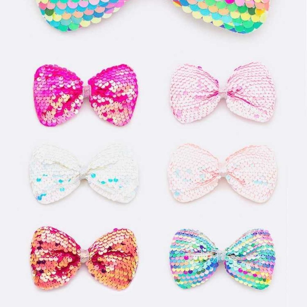24 PC Sequins Bow Set - Assorted